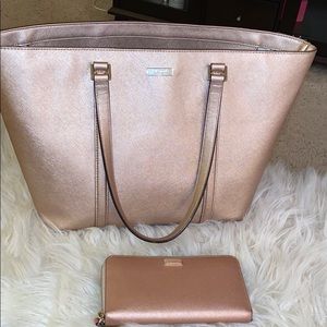 Kate Spade Newbury Tote/Matching Wallet/Rose Gold